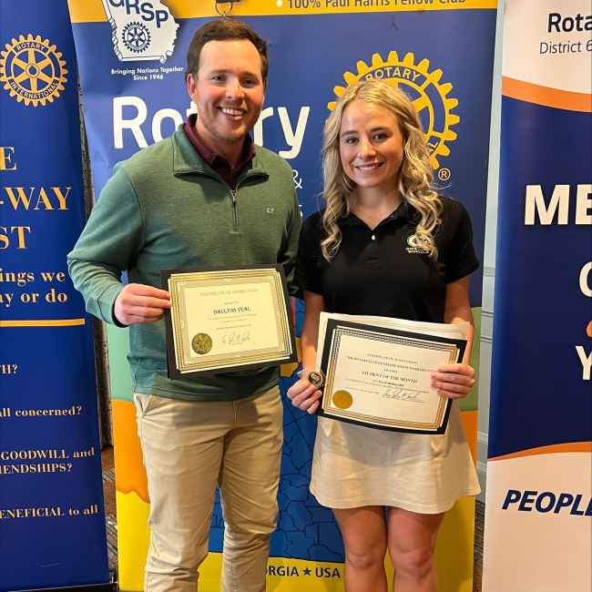 Rotary Student and Staff of the month!